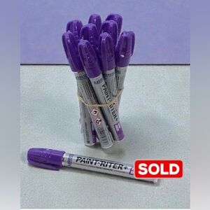 Markal Paint-Riter+ Purple Industrial Paint Markers Rough Surface Lot of 10
